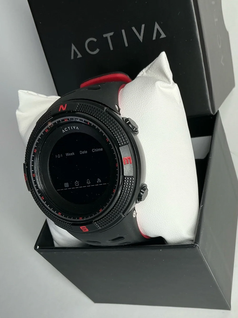 Activa Black and Red Digital Sport Watch with Silicone Band(cw1915m)